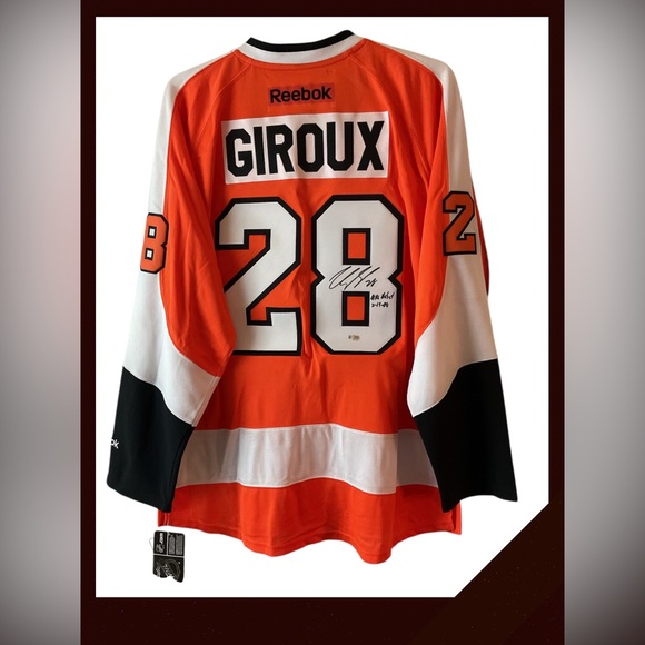 Claude GirouxSIGNED Philadelphia Flyers Jersey NHL DEBUT JERSEY 2-19 -2008